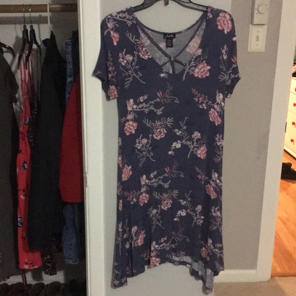 Blue floral dress